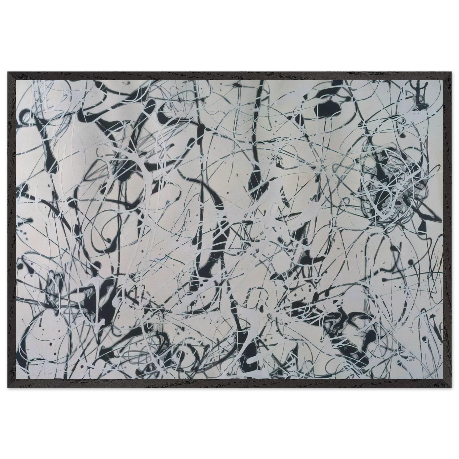 NUMBER 23 - Jackson Pollock Framed Art Print – Black Wooden Frame - Default Title - -Framed Art Print