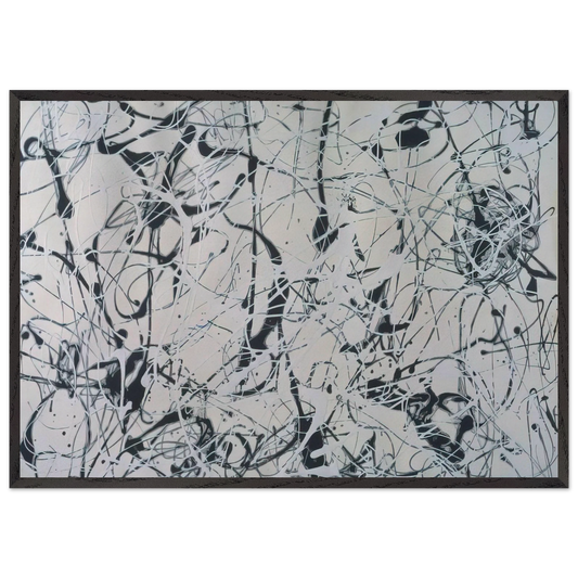 NUMBER 23 - Jackson Pollock Framed Art Print – Black Wooden Frame - Default Title - -Framed Art Print