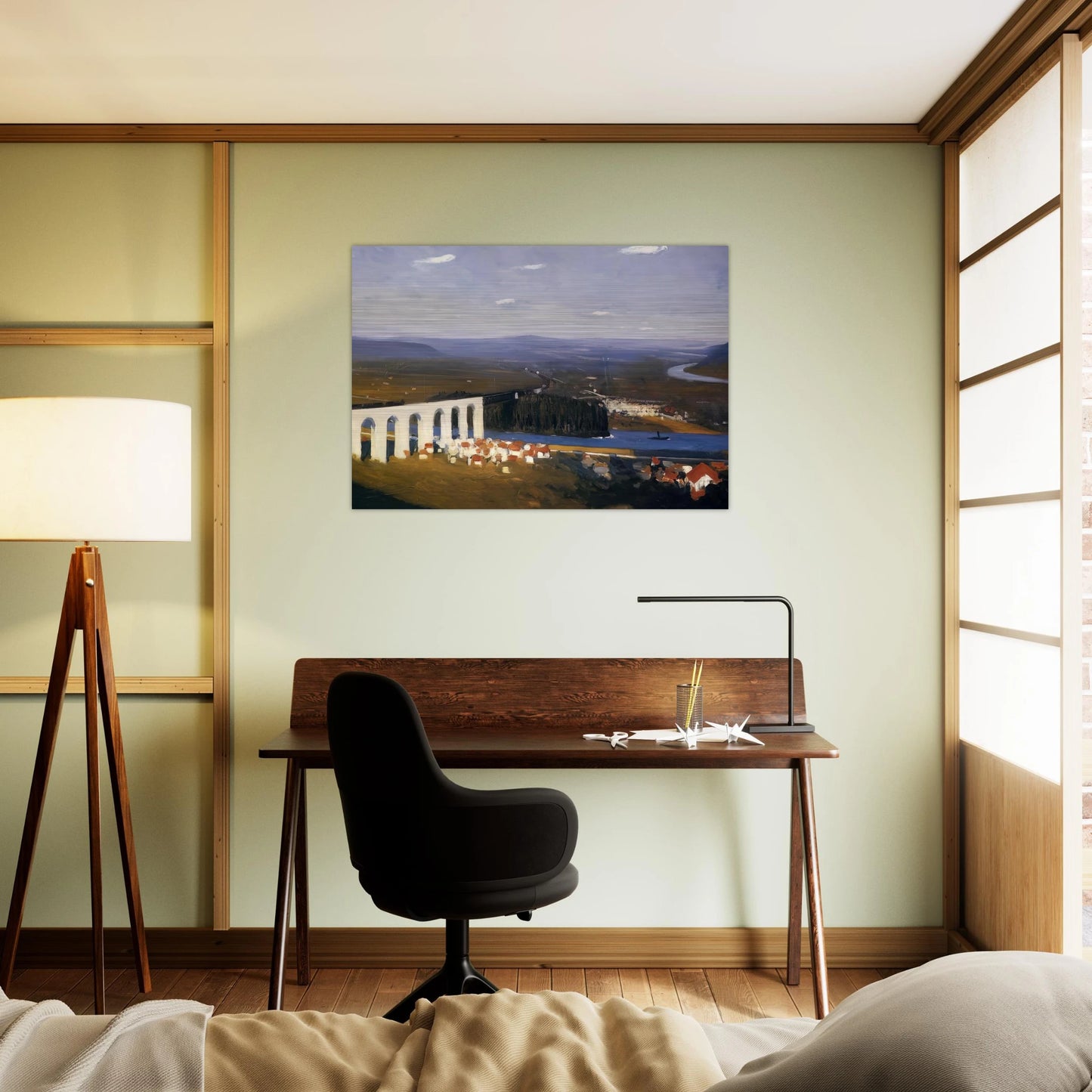 Valley of the Seine - Edward Hopper Brushed Aluminum Print - 70x100 cm / 28x40 inches | Edward Hopper Aluminum Print | Edward Hopper Prints