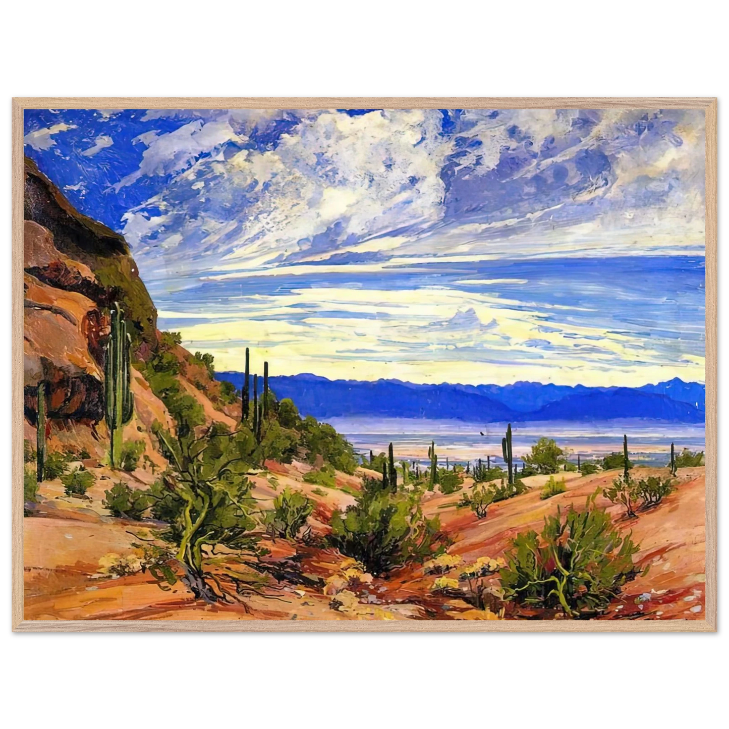 Maynard Dixon - WASHOE WICKIUP 1919 Wall art - 30x40 cm / 12x16 Inches - Premium Wooden Framed Poster With Fine Art Paper - Wood frame