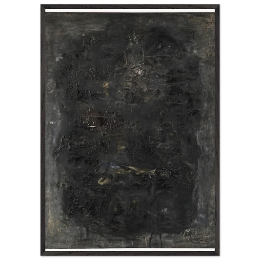 Jarbas - 1959 - Emil Schumacher Framed Art Print – Black Wooden Frame - Default Title - -Framed Art Print