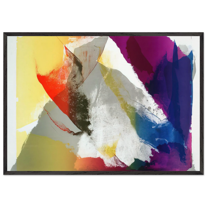 Abstract Composition N3 - Paul Jenkins 70x100 cm / 28x40 inches Framed Art Print – Black Wooden Frame