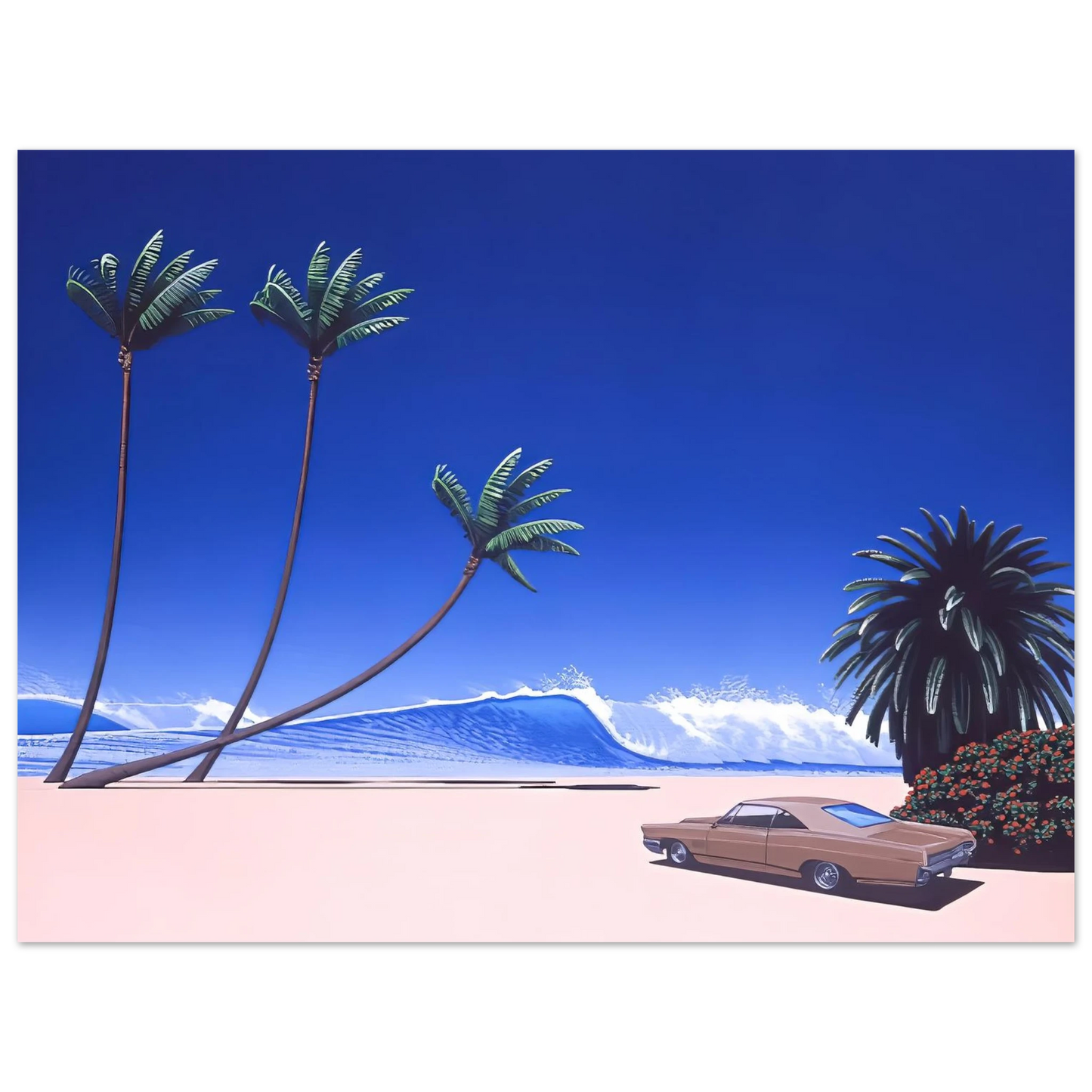 Hiroshi Nagai - Impender Beach Wall Art - 21x29.7 cm / 8x12" - Fine Art Poster - -