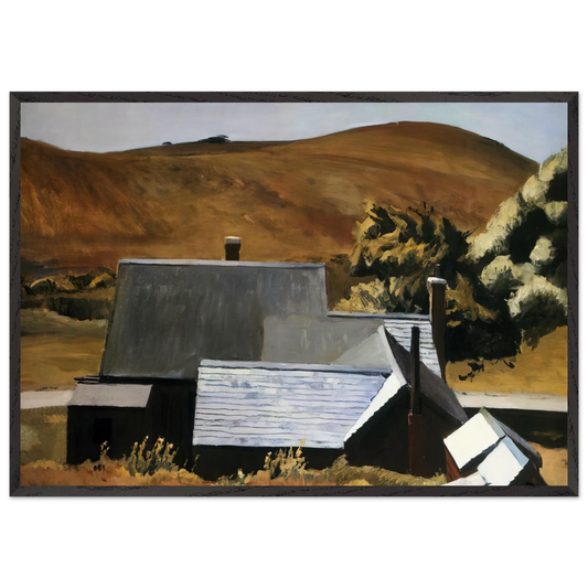 Burly Cobb s House South Truro - Edward Hopper Framed Art Print – Black Wooden Frame - Default Title - -Framed Art Print