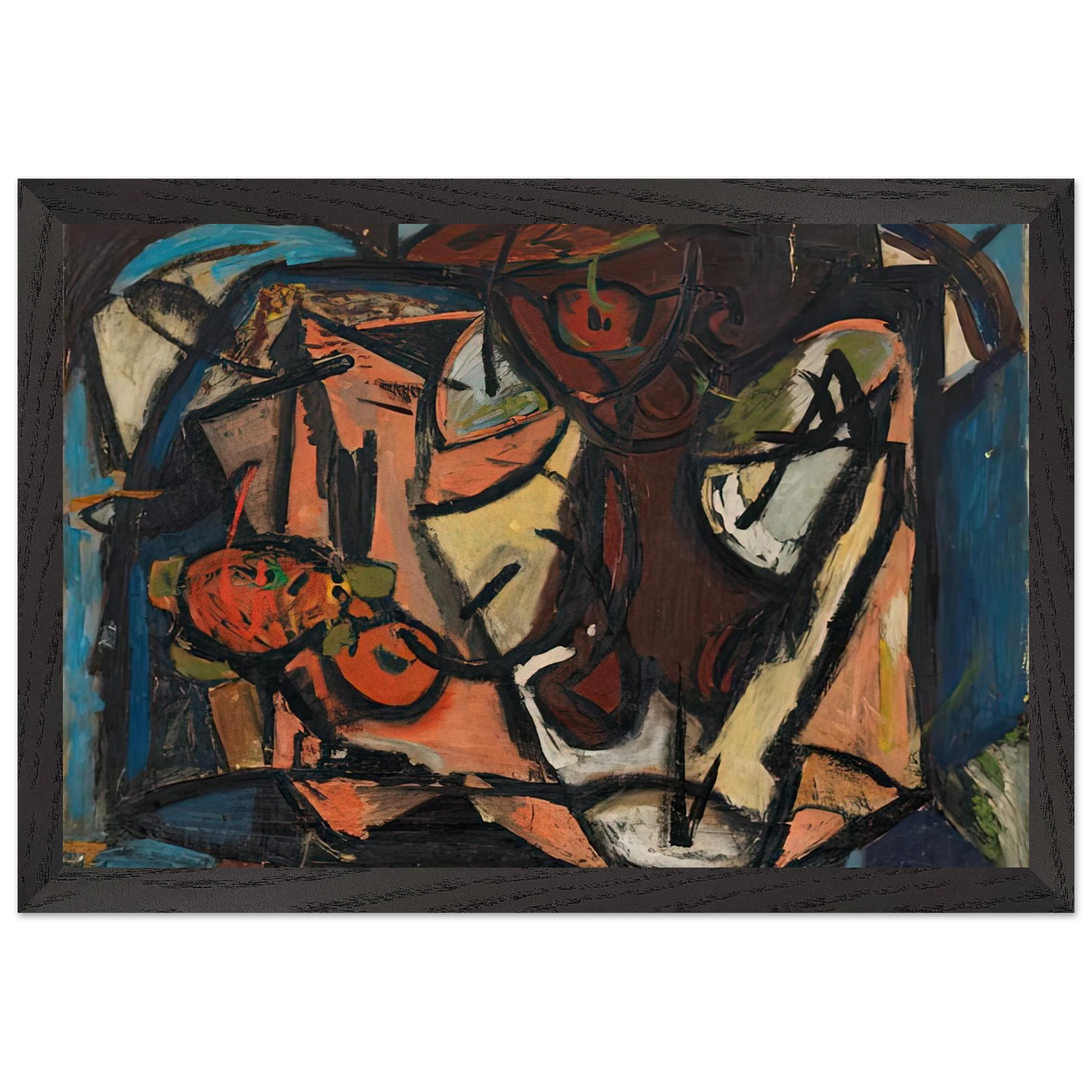 Helen Frankenthaler - Still Life, 1948- Wall Art - 30x40 cm / 12x16 inches - Premium Wooden Framed Poster With Fine Art Paper - Black frame