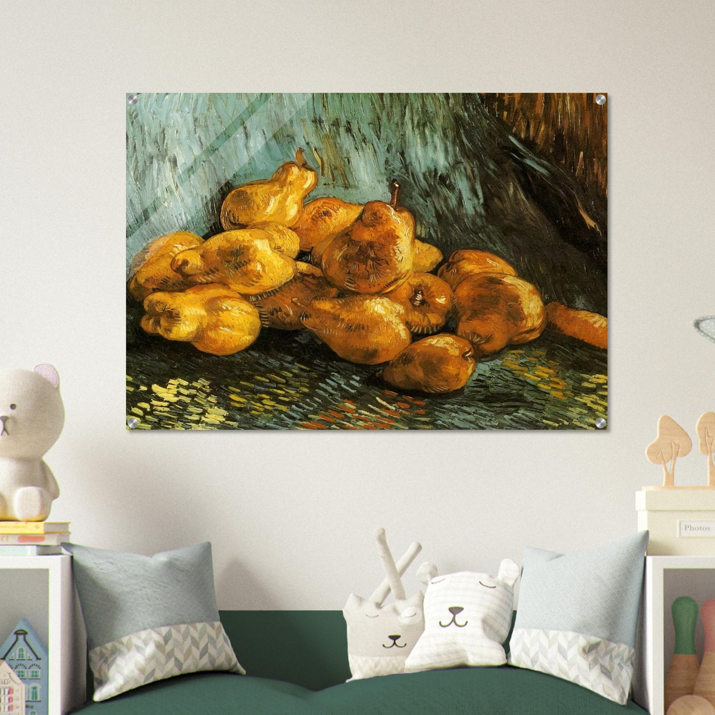 Still Life with Pears - Vincent van Gogh Acrylic Print - 70x100 cm / 28x40″ inches