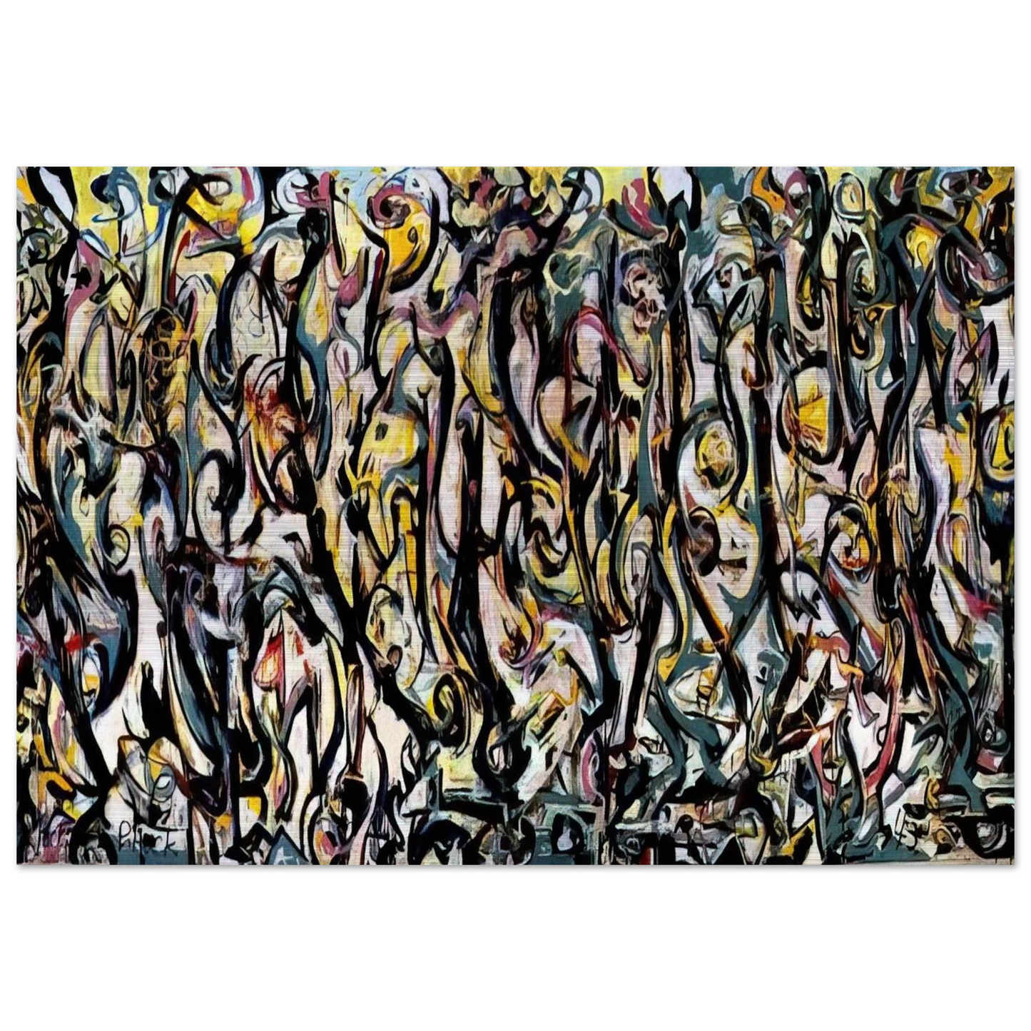 MURAL 1943 1 - Jackson Pollock Brushed Aluminum Print - 70x100 cm / 28x40 inches | Jackson Pollock Aluminum Print | Jackson Pollock Prints