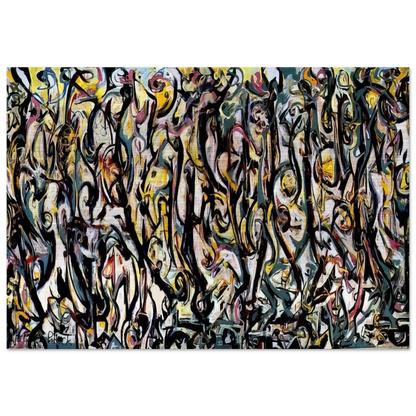 MURAL 1943 1 - Jackson Pollock Brushed Aluminum Print - 70x100 cm / 28x40 inches | Jackson Pollock Aluminum Print | Jackson Pollock Prints