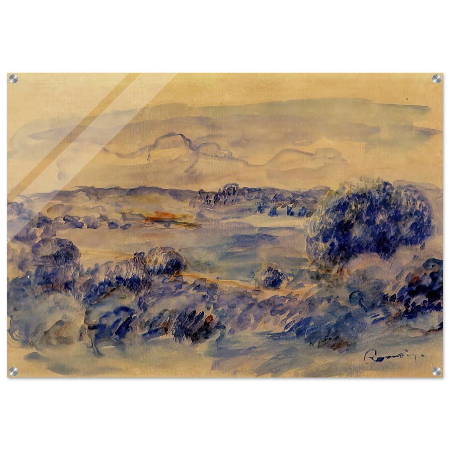 Guernsey Landscape - Pierre-Auguste Renoir Acrylic Print - 70x100 cm / 28x40″ inches | Pierre-Auguste Renoir Wall Art | Pierre-Auguste Renoir Prints