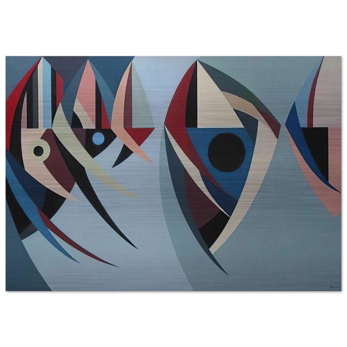 Untitled - 1956 - Karl Benjamin Brushed Aluminum Print - 70x100 cm / 28x40 inches | Karl Benjamin Aluminum Print | Karl Benjamin Prints