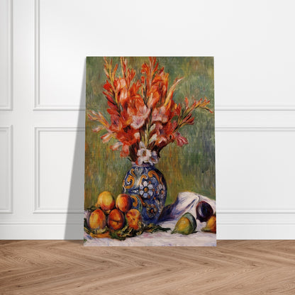 Flowers and Fruit - Pierre-Auguste Renoir Brushed Aluminum Print - 70x100 cm / 28x40 inches | Pierre-Auguste Renoir Aluminum Print | Pierre-Auguste Renoir Prints