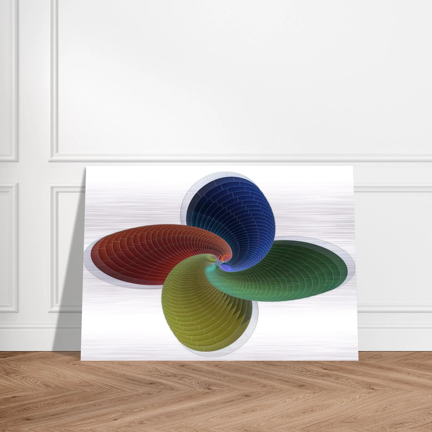 Tower of Fire, parametric model - Abstract Art - Johannes Itten Brushed Aluminum Print - 70x100 cm / 28x40 inches | Johannes Itten Aluminum Print | Johannes Itten Prints