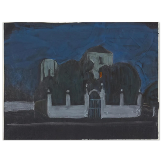 Gabriele Munter - NIGHT GARDEN WITH BUILDINGS Fine Art Poster - Default Title