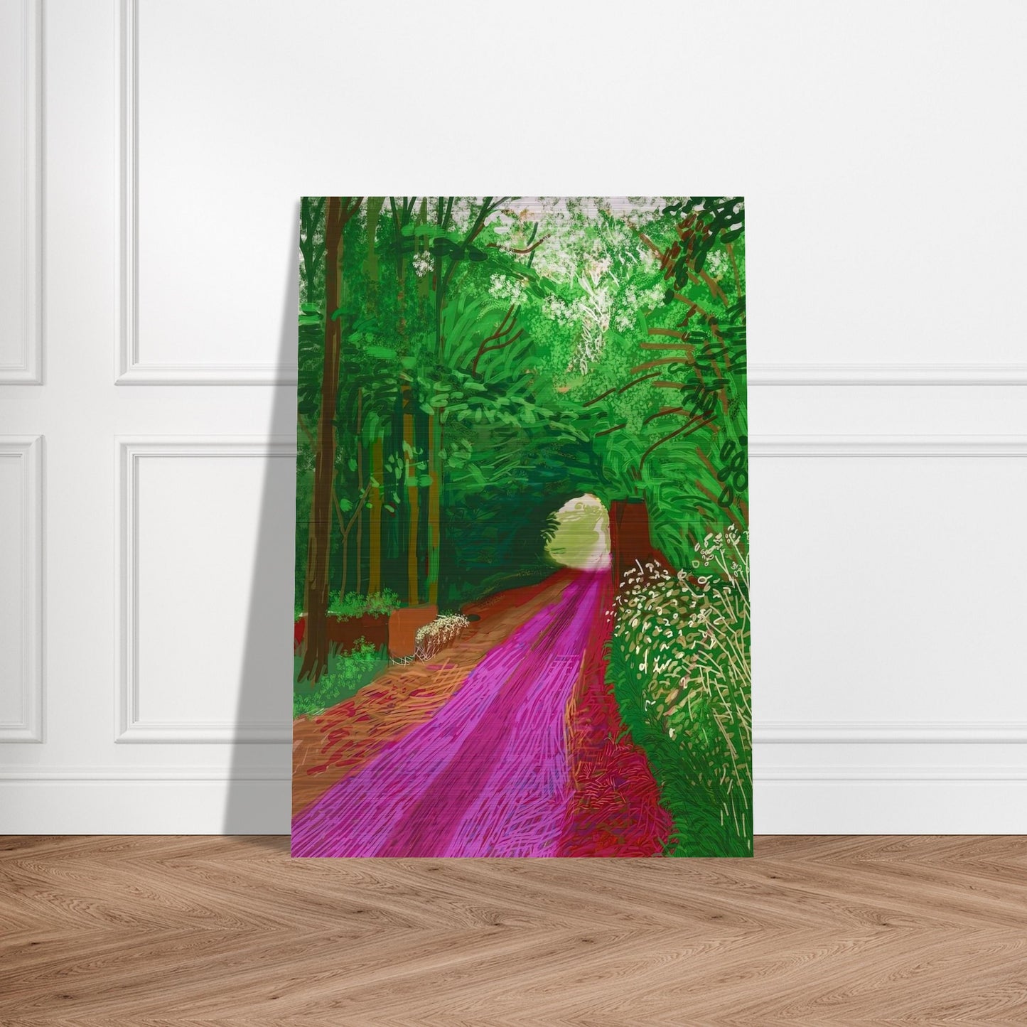 David Hockney - David Hockney Brushed Aluminum Print - 70x100 cm / 28x40 inches | David Hockney Aluminum Print | David Hockney Prints