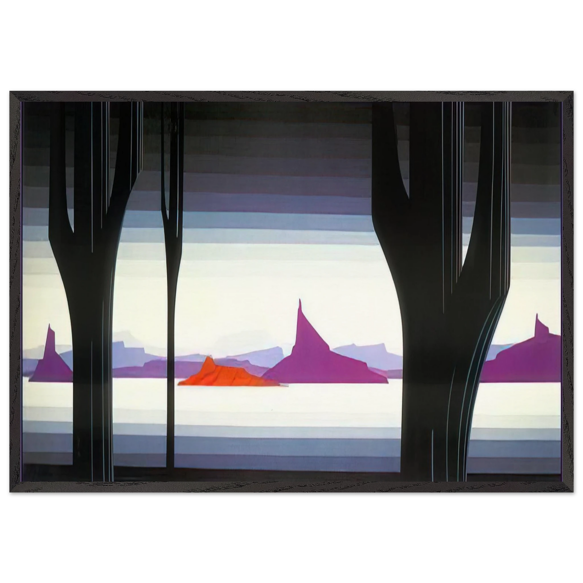 Saguaro - Eyvind Earle Framed Art Print – Black Wooden Frame - Default Title - -Framed Art Print