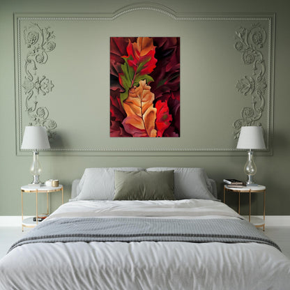 Autumn Leaves - Lake George, N.Y. - Georgia O'Keeffe Brushed Aluminum Print - 70x100 cm / 28x40 inches | Georgia O'Keeffe Aluminum Print | Georgia O'Keeffe Prints