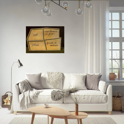 THE EMPTY MASK 1928 - Rene Magritte Brushed Aluminum Print - 70x100 cm / 28x40 inches | Rene Magritte Aluminum Print | Rene Magritte Prints