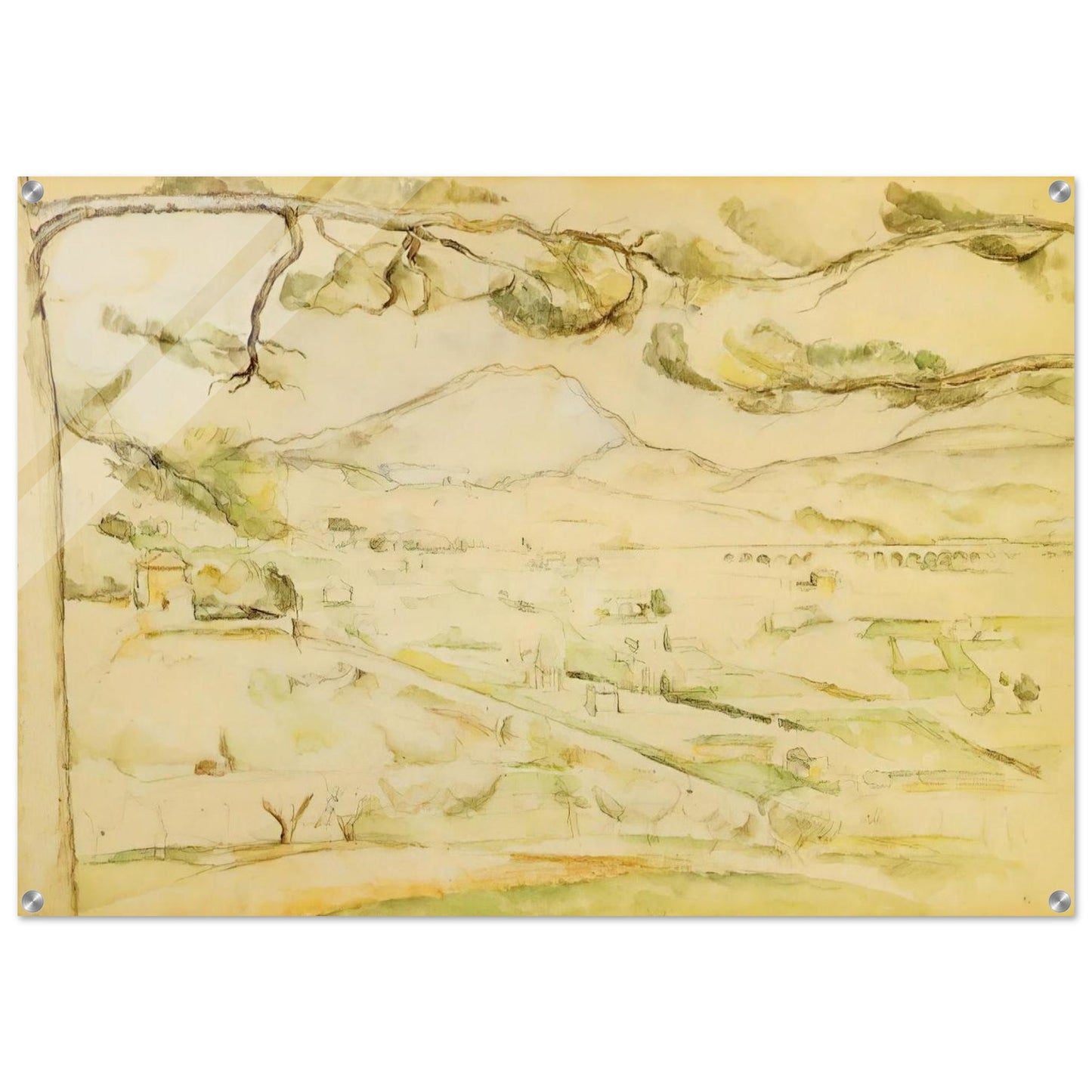 The Arc Valley - Paul Cézanne Acrylic Print - 70x100 cm / 28x40″ inches