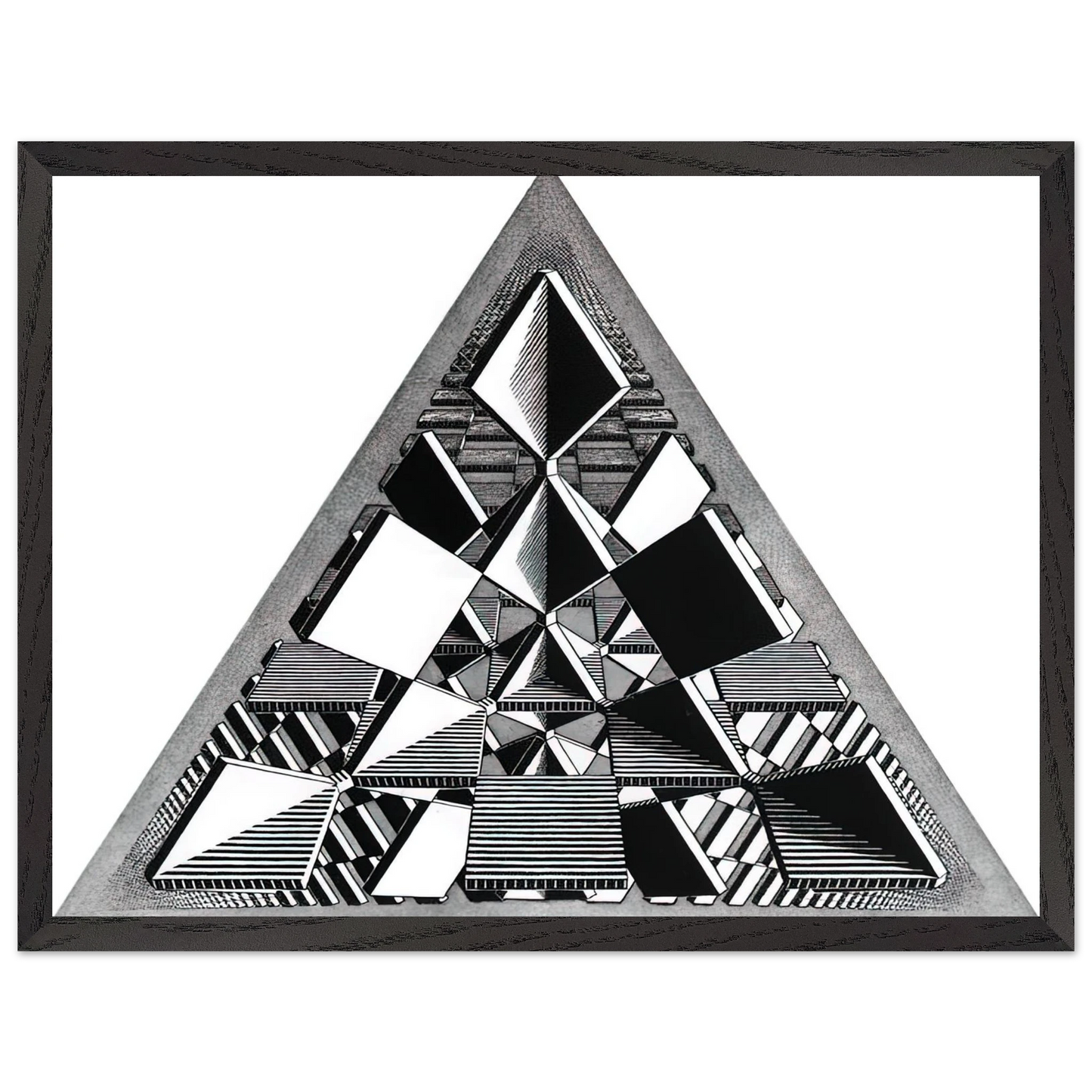 MC Escher - THREE INTERSECTING PLANES Wall Art - 30x40 cm / 12x16 inches - Fine Art Poster - -