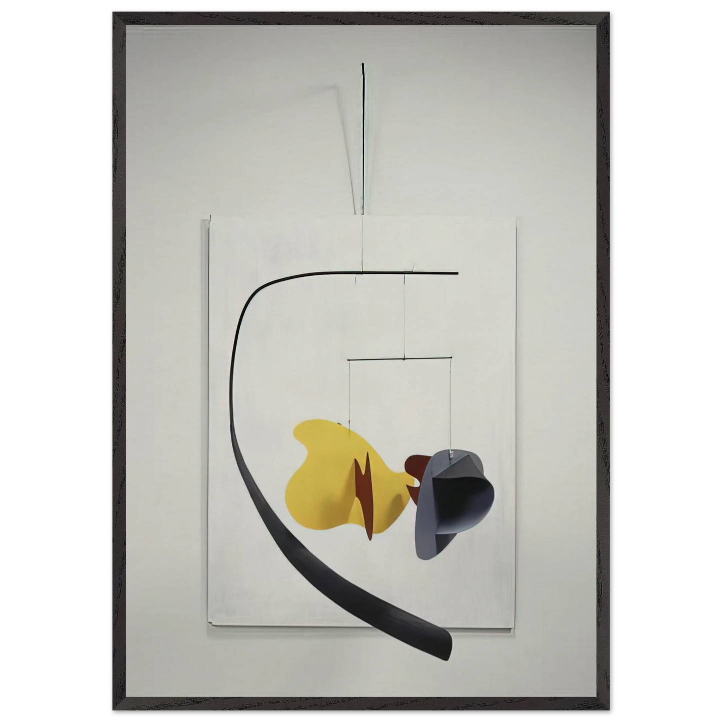 WHITE PANEL 1936 - Alexander Calder Framed Art Print – Black Wooden Frame - Default Title - -Framed Art Print