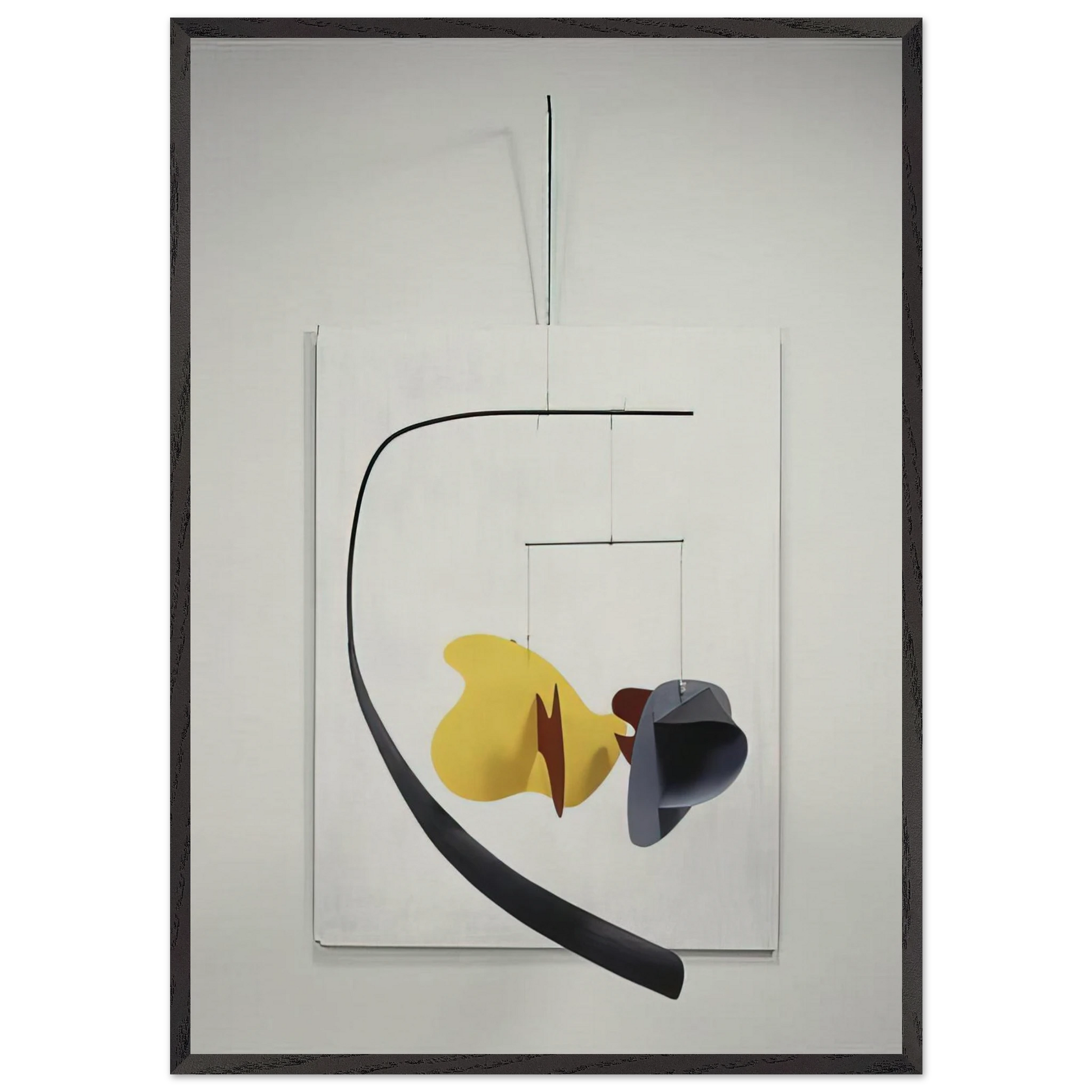 WHITE PANEL 1936 - Alexander Calder Framed Art Print – Black Wooden Frame - Default Title - -Framed Art Print