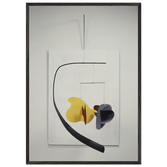 WHITE PANEL 1936 - Alexander Calder Framed Art Print – Black Wooden Frame - Default Title - -Framed Art Print