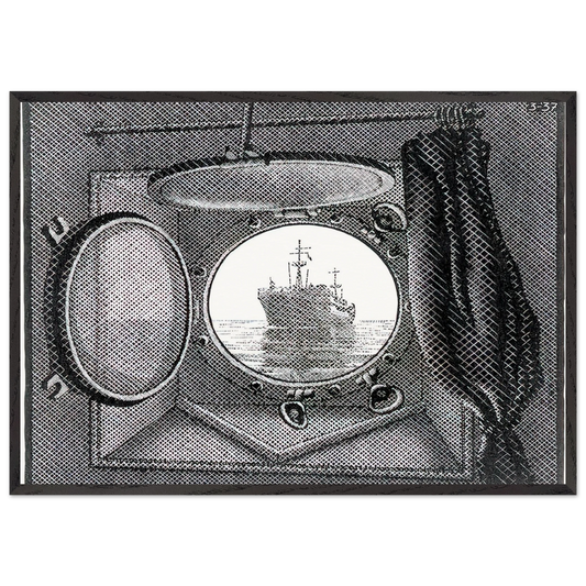 PORTHOLE - MC Escher Framed Art Print – Black Wooden Frame - Default Title - -Framed Art Print