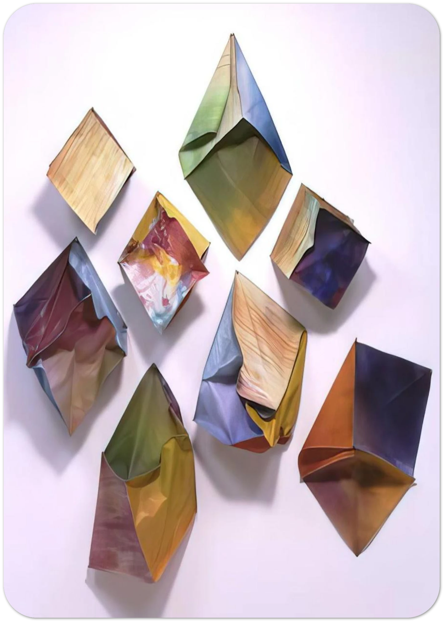 Cubes By Sam Gilliam Pack of 10 Post Cards | Sam Gilliam Post Cards | A6 (10.5 x 14.8 cm) - 4.1 x 5.8 inches