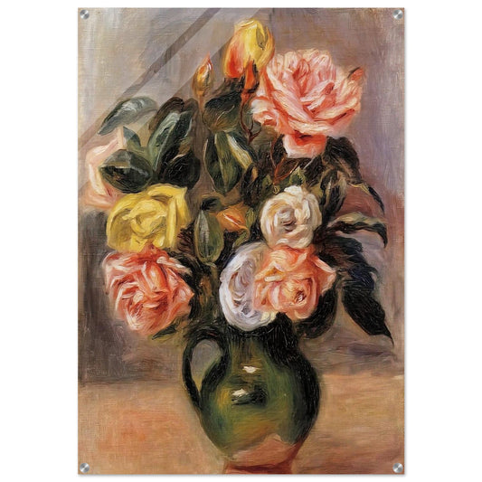 Bouquet of Roses - Pierre-Auguste Renoir Acrylic Print - 70x100 cm / 28x40″ inches | Pierre-Auguste Renoir Wall Art | Pierre-Auguste Renoir Prints