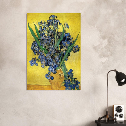 Still Life with Irises - Vincent van Gogh Brushed Aluminum Print - 70x100 cm / 28x40 inches | Vincent van Gogh Aluminum Print | Vincent van Gogh Prints