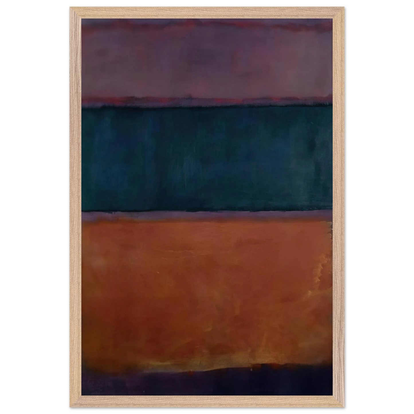 Helen Frankenthaler - Untitled - 1963 Wall art - 30x45 cm / 12x18 inches - Premium Wooden Framed Poster With Fine Art Paper - Black frame