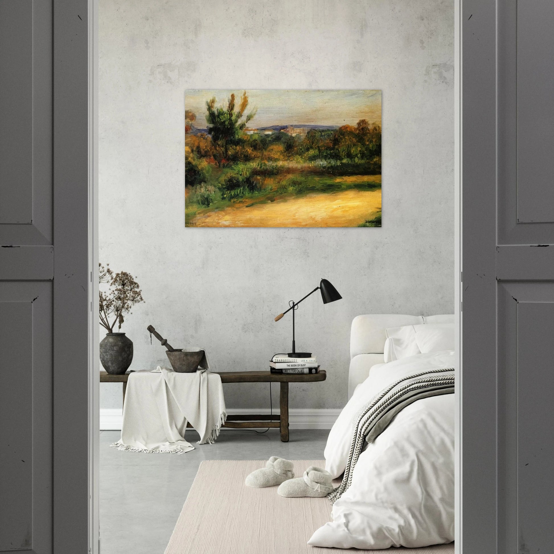 Midday Landscape - Pierre-Auguste Renoir Brushed Aluminum Print - 70x100 cm / 28x40 inches | Pierre-Auguste Renoir Aluminum Print | Pierre-Auguste Renoir Prints