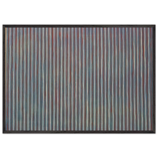 Salute - 1958 - Gene Davis 70x100 cm / 28x40 inches Framed Art Print – Black Wooden Frame