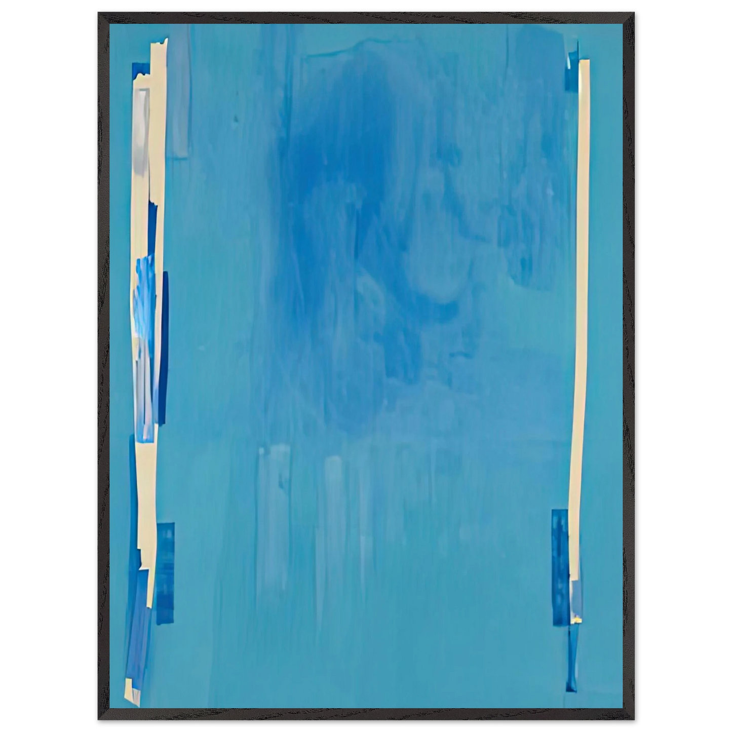 Helen Frankenthaler - Blue Bellows, 1976- Wall Art - 30x40 cm / 12x16 inches - Premium Wooden Framed Poster With Fine Art Paper - Black frame
