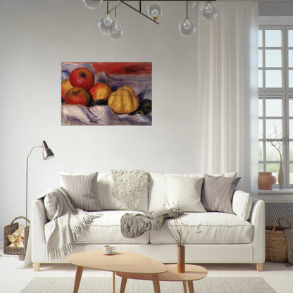 Still Life with Apples - Pierre-Auguste Renoir Brushed Aluminum Print - 70x100 cm / 28x40 inches | Pierre-Auguste Renoir Aluminum Print | Pierre-Auguste Renoir Prints