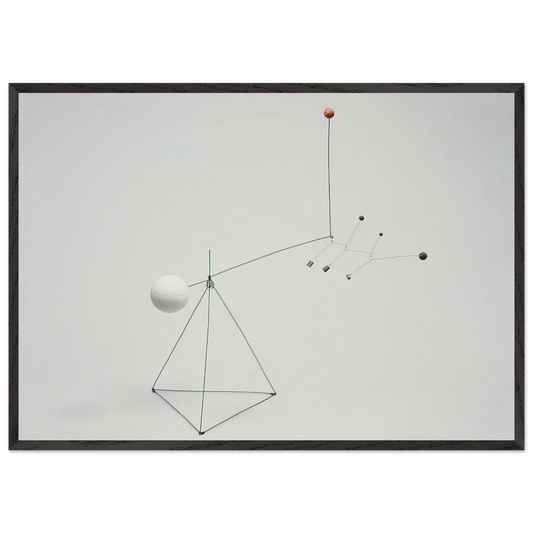 SMALL FEATHERS 1931 - Alexander Calder Framed Art Print – Black Wooden Frame - Default Title - -Framed Art Print