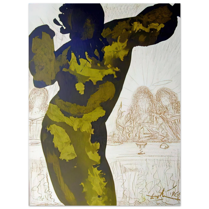 Salvador Dali - ET POST BUCCELLAM INTROIVIT IN EUM SATANAS PSALMS 40 10 1964  75x100 cm / 30x40inches Fine Art Poster