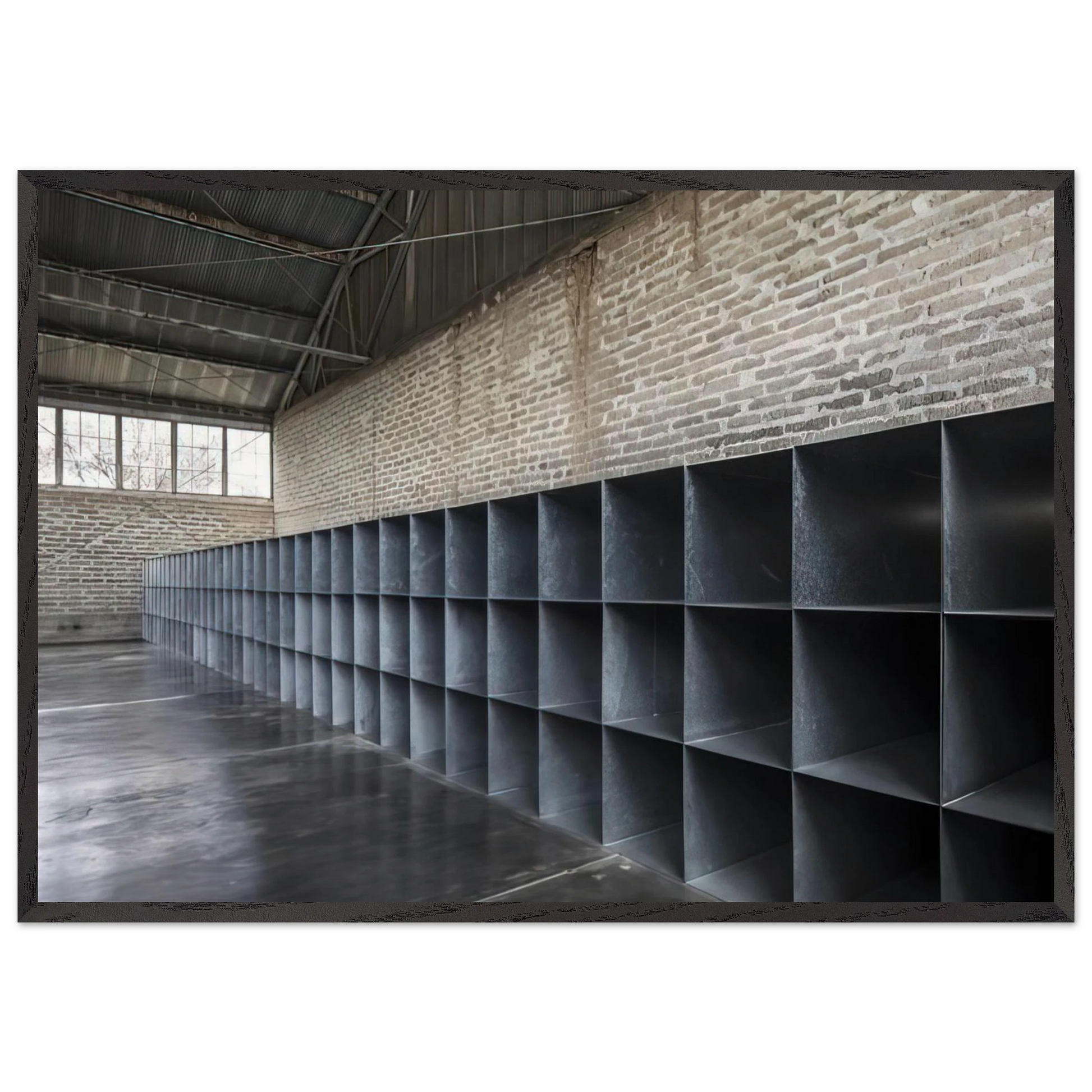 Untitled The Block - 1969 - Donald Judd Framed Art Print – Black Wooden Frame - Default Title - -Framed Art Print