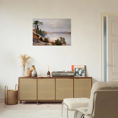 Head of Yellowstone River - Thomas Moran Brushed Aluminum Print - 70x100 cm / 28x40 inches | Thomas Moran Aluminum Print | Thomas Moran Prints