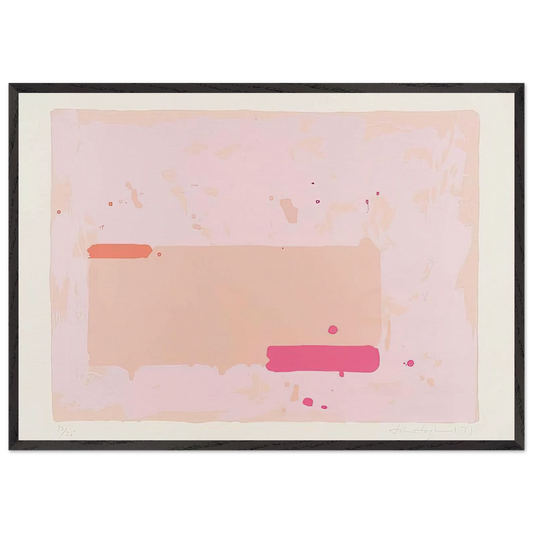 Orange Pink - 1971 - John Hoyland Framed Art Print – Black Wooden Frame - Default Title - -Framed Art Print