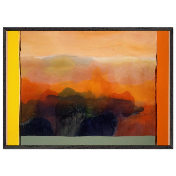 Valley of Stone - 1989 - Ronnie Landfield 70x100 cm / 28x40 inches Framed Art Print – Black Wooden Frame