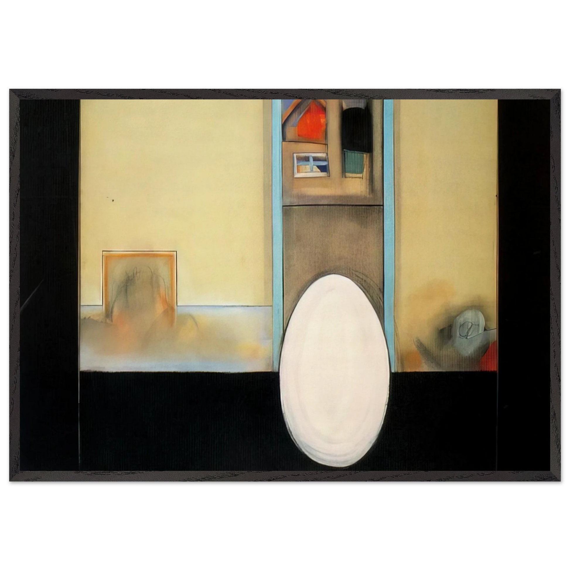 The House - Feminist Art - Miriam Schapiro Framed Art Print – Black Wooden Frame - Default Title - -Framed Art Print