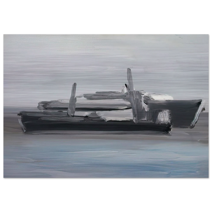 Marine - Lyrical Abstraction - Nicolas de Stael Brushed Aluminum Print - 70x100 cm / 28x40 inches | Nicolas de Stael Aluminum Print | Nicolas de Stael Prints