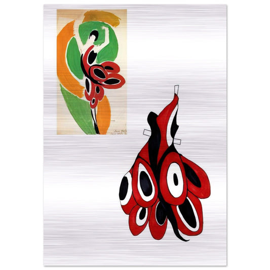 FASHION ILLUSTRATION 6 - Sonia Delaunay Brushed Aluminum Print - 70x100 cm / 28x40 inches | Sonia Delaunay Aluminum Print | Sonia Delaunay Prints