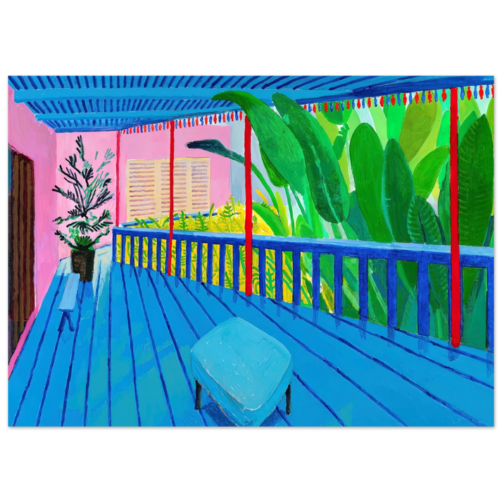 David Hockney - David Hockney Wall art - 30x45 cm / 12x18 inches - Premium Wooden Framed Poster With Fine Art Paper-canvas - Wood frame