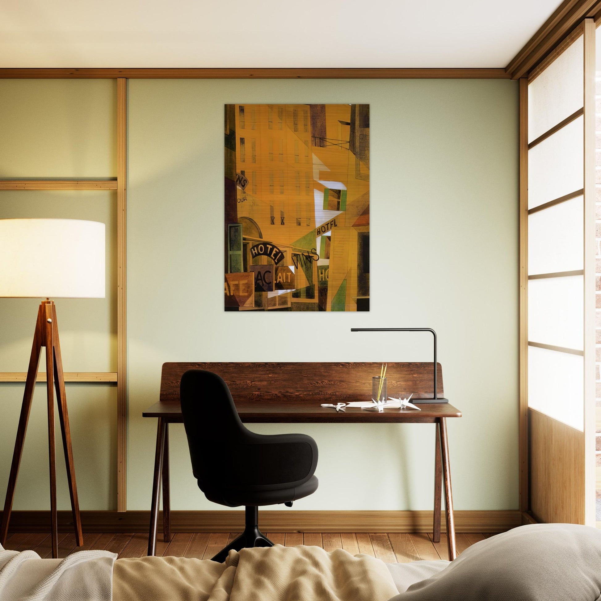 Hotel - 1921 - Charles Demuth Brushed Aluminum Print - 70x100 cm / 28x40 inches | Charles Demuth Aluminum Print | Charles Demuth Prints