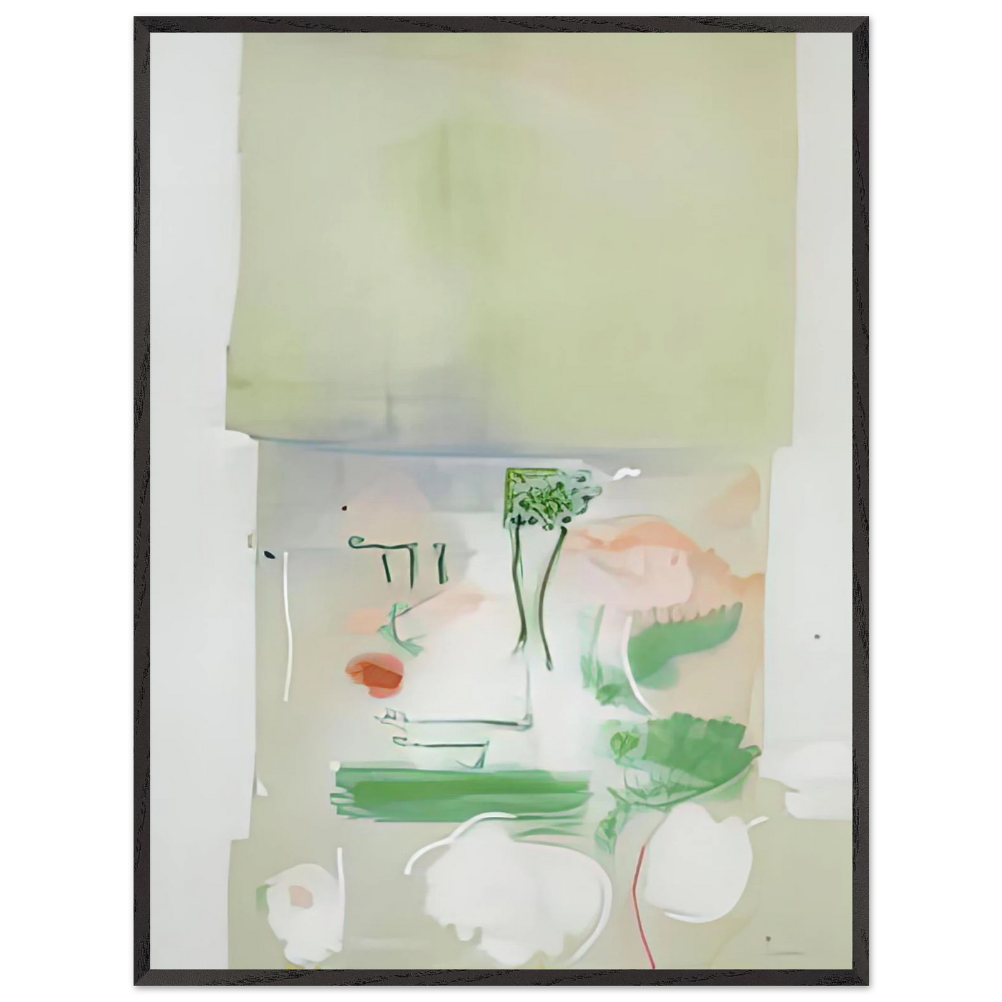 Helen Frankenthaler - Faerie Tale, 1988- Wall Art - 30x40 cm / 12x16 inches - Premium Wooden Framed Poster With Fine Art Paper - White frame