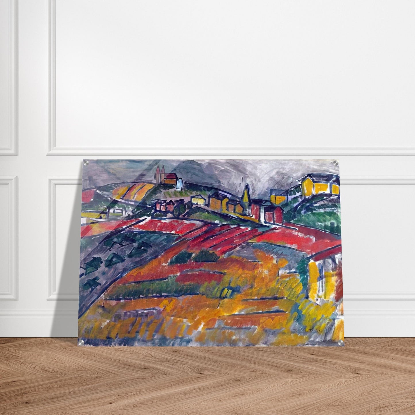 LANDSCAPE WITH RED AND YELLOW - Raoul Dufy Acrylic Print - 70x100 cm / 28x40″ inches | Raoul Dufy Wall Art | Raoul Dufy Prints