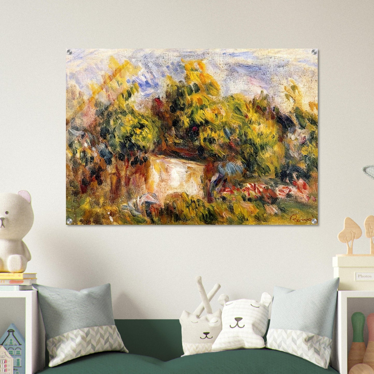 Landscape with Cabin - Pierre-Auguste Renoir Acrylic Print - 70x100 cm / 28x40″ inches