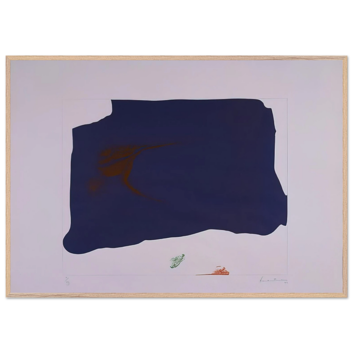 Helen Frankenthaler - Variation II on Mauve Corner - 1969 Wall art - 45x60 cm / 18x24 inches - Fine Art Poster - -